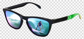 Sunglasses with black frames, Sunglasses Eyewear Eyeglass prescription Lens, Sunglasses With Surfer Reflection transparent background PNG clipart