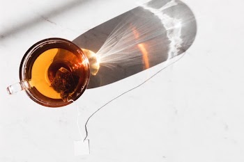 Sunlight Beamas Through Glass Teacup