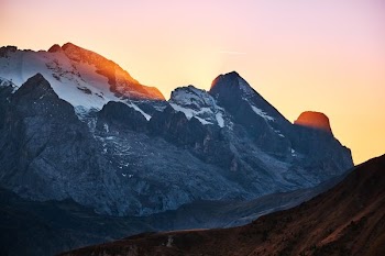 sunlight through alp mountain