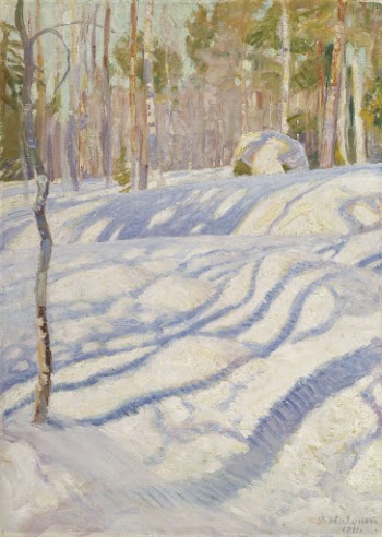 Sunlit winter lanscape, 1911, by Pekka | Free Photo - rawpixel