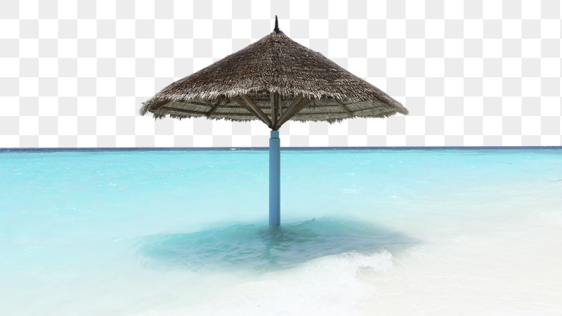 Sunny beach png parasol border, | Free PNG - rawpixel