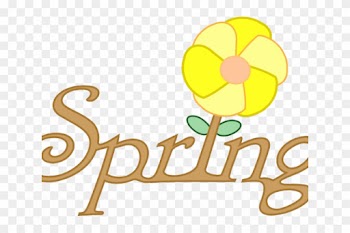 Sunny Clipart Word - Spring Season In Cartoon