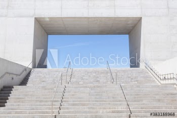 Sunny concrete steps