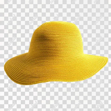 Sunny Days: Isolated Yellow Summer Hat