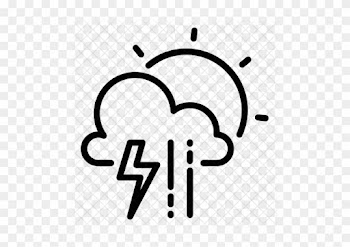 Sunny, Thunders And Clouds Icon - Cloud