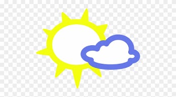 Sunny With Some Clouds Weather Symbol Vector Image - Weather Symbols Clip Art