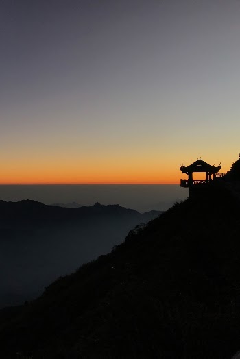 Sunrise at the summit of Mount Fansipan