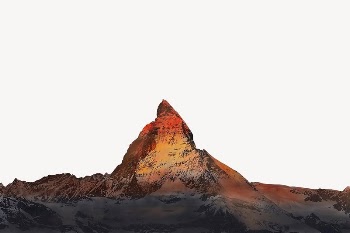 Sunrise mountain peak border, nature | Free PSD - rawpixel