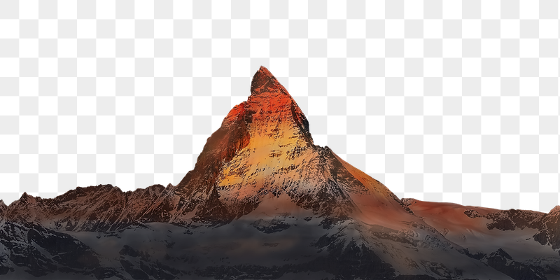 Sunrise mountain peak png border, | Free PNG - rawpixel