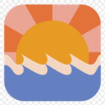 Sunrise png sticker, funky summer | Free PNG - rawpixel