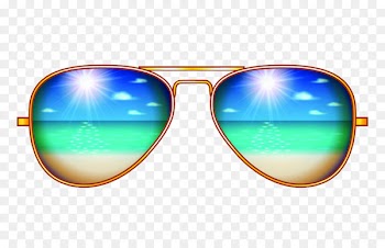 Sunscreen Aviator sunglasses - Creative aviator sunglasses illustration 