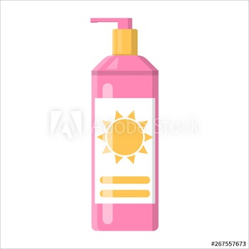 Sunscreen cream bottle