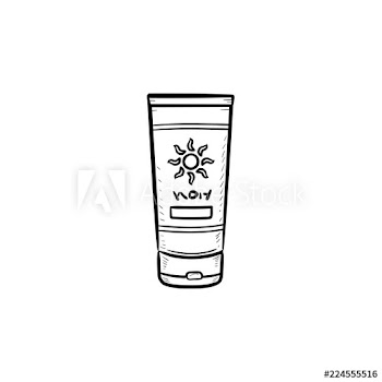 Sunscreen hand drawn outline doodle icon
