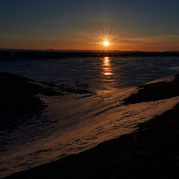 Sunset at Myvatn lake, Nort Iceland