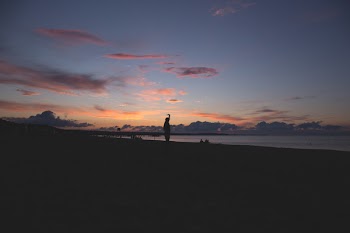 Sunset at seashore