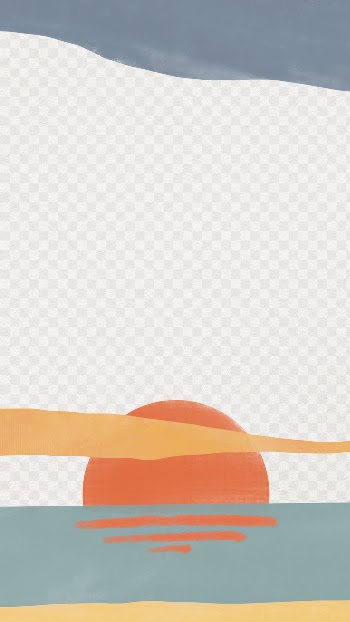 Sunset border frame png, seaside | Free PNG - rawpixel