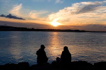         Sunset Couple Free Photo     