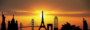 Sunset famous attractions silhouette background | Free Photo - rawpixel