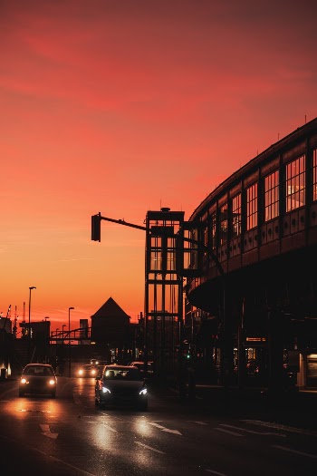 Sunset in Hamburg