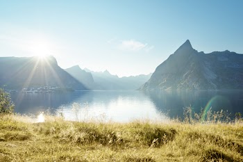 sunset in Lofoten islands, Norway