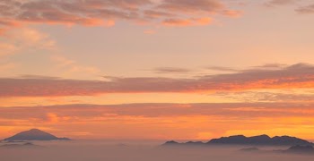 sunset in mountain