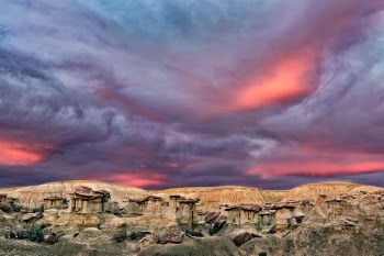 Sunset in the Ah-shi-sle-pah Wilderness Study Area in Northern New Mexico USA