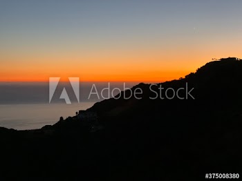 sunset in the mountains