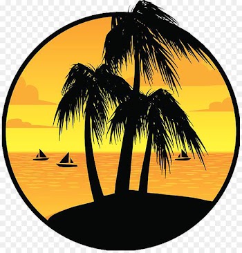 Sunset Island - Sunset under the island 