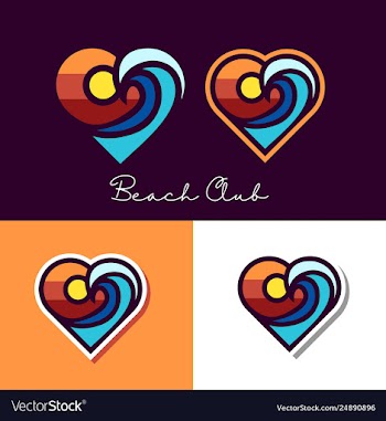 Sunset logo design vector image