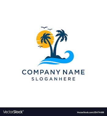 Sunset logo design vector image