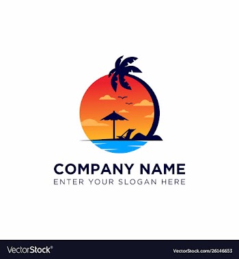 Sunset logo vector image