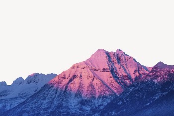 Sunset mountain border, Winter nature | Free PSD - rawpixel
