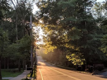 Sunset On Rural Road In Summer