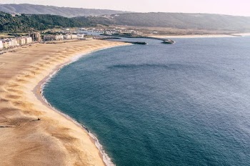 Sunset on the ocean, Portugal, Nazar.