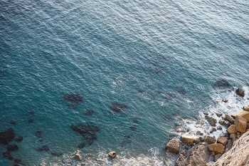 Sunset on the ocean, Portugal, Nazar.