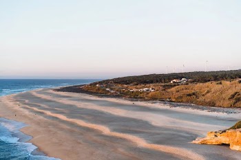 Sunset on the ocean, Portugal, Nazar.