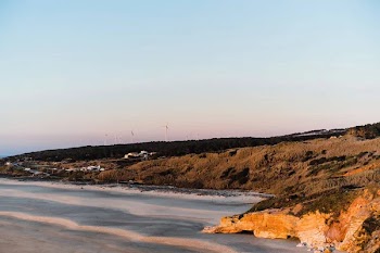 Sunset on the ocean, Portugal, Nazar.