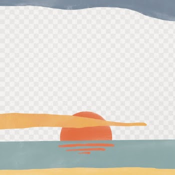 Sunset reflection png border frame, | Free PNG - rawpixel