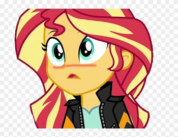 Sunset Shimmer Blushing By 76859thomasreturn - Equestria Girls Sunset Shimmer Blushing