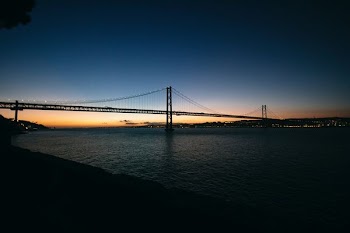 sunset view of Golden Gate Bridge