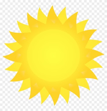 Sunshine Clipart Noon Sun - Cartoon Sun With Black Background