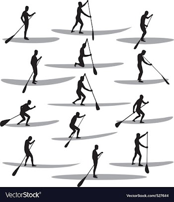 Sup silhouettes vector image