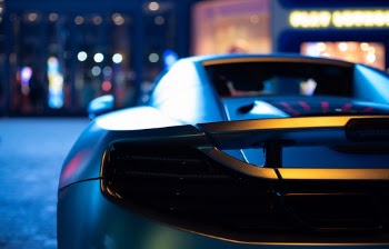 Super car at night