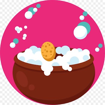 Super Cute Bubble Bathtub Clip art - Red cute bubble bath vector 