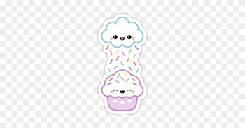 Super Cute Stickers With Happy Cloud Peeing Rainbow - Cute Kawaii Things To Draw