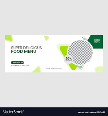 super delicious food banner design template