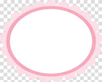 Super descargatelo, round pink and white frame transparent background PNG clipart