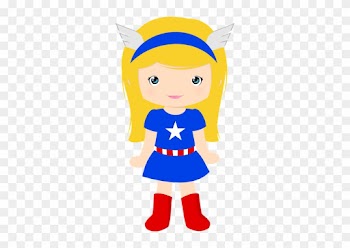 Super Girl Clipart Printable - Capitan America Girl Dibujo