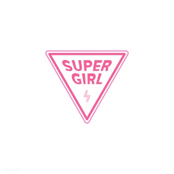Super girl triangle emblem badge illustration | Free stock vector - 463400