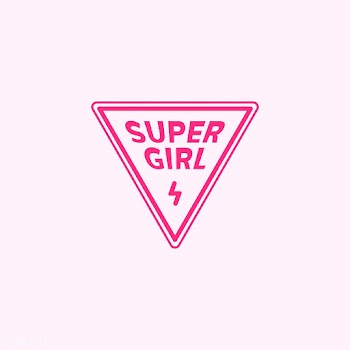 Super girl triangle emblem badge illustration | Free stock vector - 463413